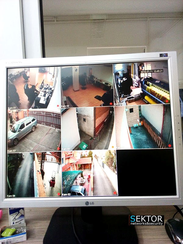 Prikaz kamera na monitoru western security dvr